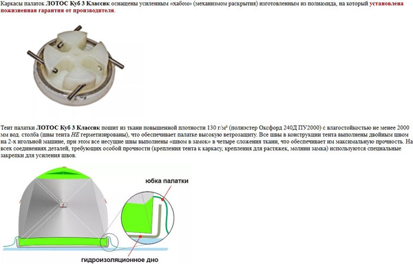 Палатка ЛОТОС Куб 3 Классик А9 / 17084- фото8