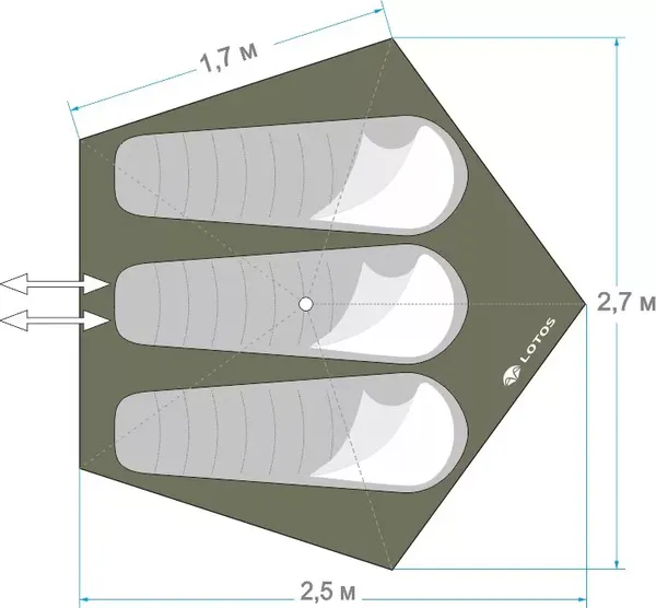 Палатка ЛОТОС 3 Саммер 2023 / 19026- фото3