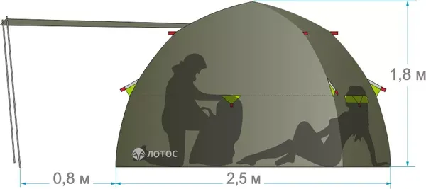 Палатка ЛОТОС 3 Саммер 2023 / 19026- фото4