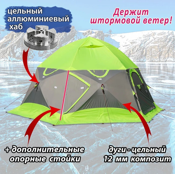 Палатка ЛОТОС КубоЗонт 6 Компакт / 17090- фото8