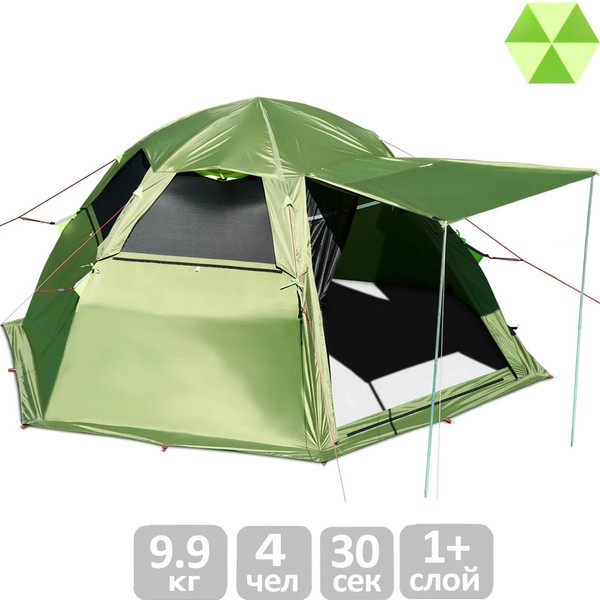 Палатка ЛОТОС 5 Мансарда + Внутренняя палатка + Пол влагозащитный / 19024- фото7