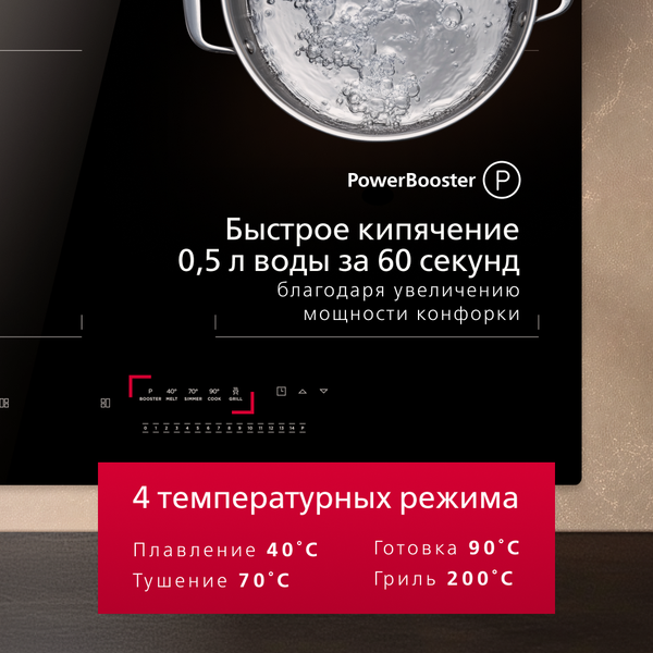 Индукционная варочная панель Hansa BHI67906- фото4