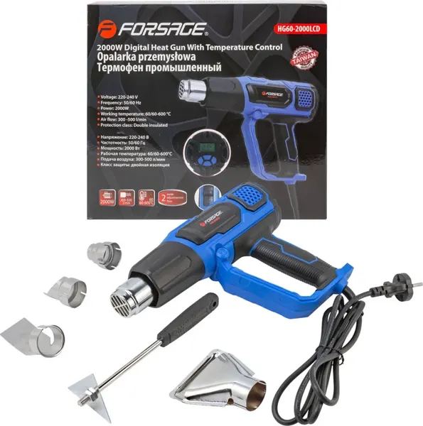 Строительный фен Forsage F-HG60-2000LCD