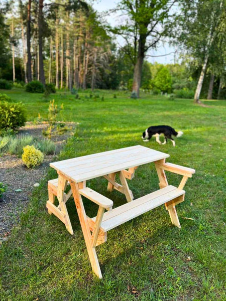 Скамья-стол садовая Четыре Солнца Стол-лавка- фото3