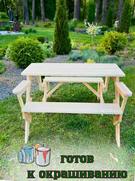 Скамья-стол садовая Четыре Солнца Стол-лавка- фото4