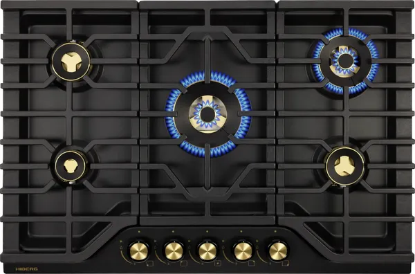 Газовая варочная панель Hiberg VS 8555 B- фото