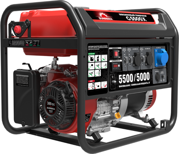 Бензиновый генератор SUNREKA G5500X- фото