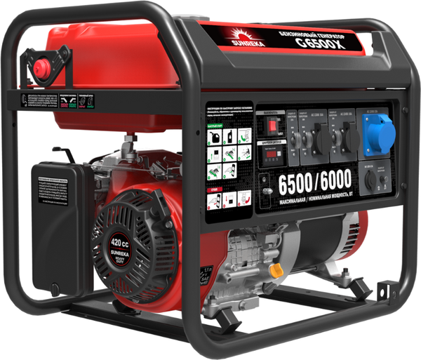 Бензиновый генератор SUNREKA G6500X- фото