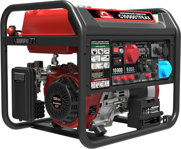 Бензиновый генератор SUNREKA G10000TFEAX- фото