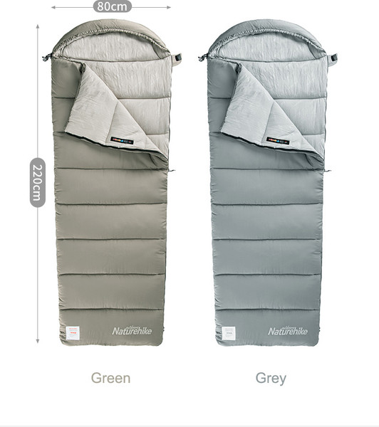 Спальный мешок Naturehike Envelope M180 / NH20MSD02-GRM180S- фото9