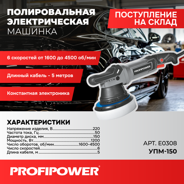 Полировальная машина Profipower E0308- фото2