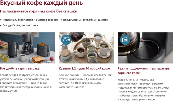 Капельная кофеварка Philips HD7430/90- фото3