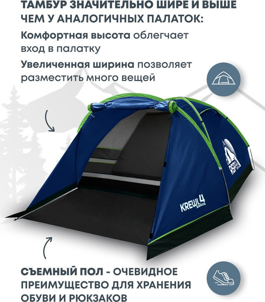 Палатка RSP Outdoor Krewl 4 / T-KRE-4-B- фото9