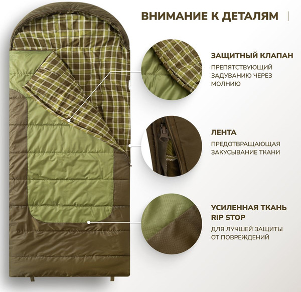 Спальный мешок RSP Outdoor Chill 200 Big / SB-СH-200-BIG-OLGN-L- фото4