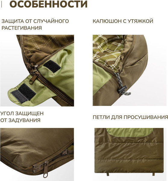 Спальный мешок RSP Outdoor Chill 200 Big / SB-СH-200-BIG-OLGN-L- фото8