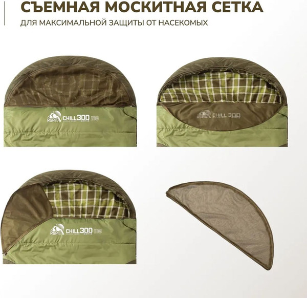 Спальный мешок RSP Outdoor Chill 300 Big / SB-СH-300-BIG-OLGN-L- фото7