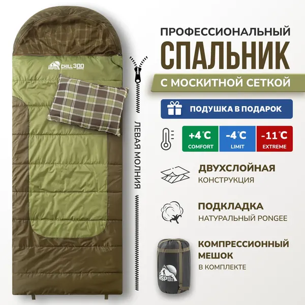 Спальный мешок RSP Outdoor Chill 300 / SB-СH-300-OLGN-L- фото2