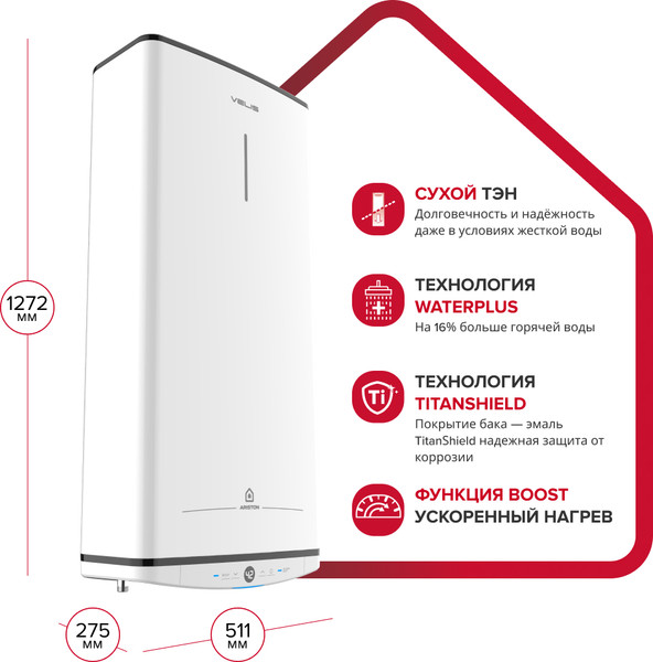 Накопительный водонагреватель Ariston Velis Tech Abse Dry 100- фото2