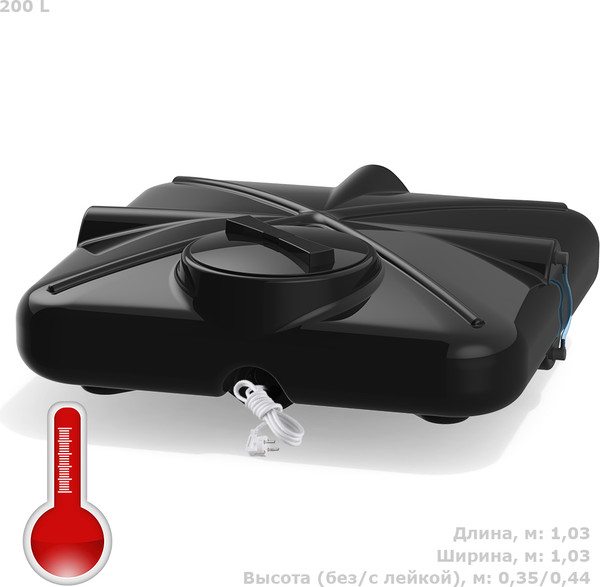 Бак для дачного душа Polimer-Group Роса DRS200S112- фото8