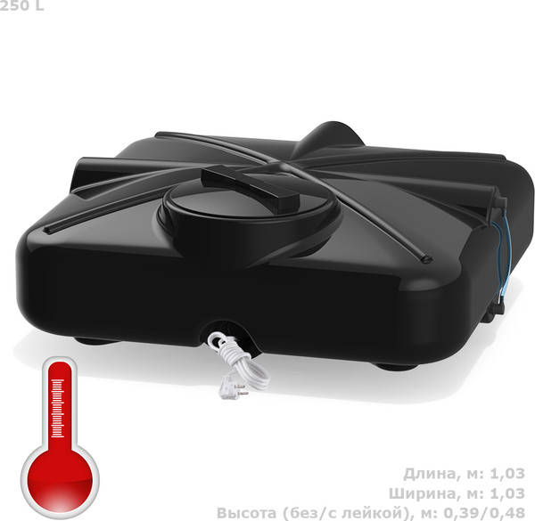 Бак для дачного душа Polimer-Group Роса DRS250S112- фото7