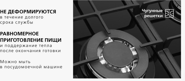 Газовая варочная панель Hansa BHKS671830- фото3