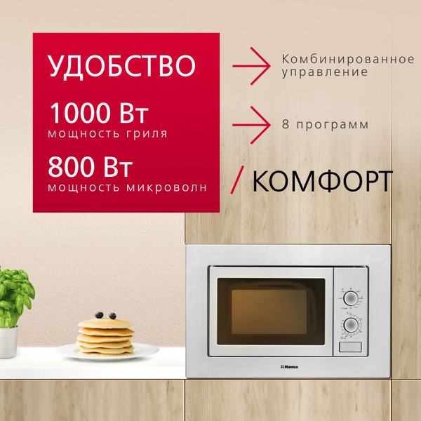 Микроволновая печь Hansa AMM20BMXH- фото9