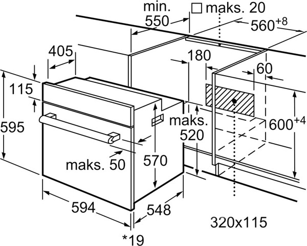 Электрический духовой шкаф Bosch Serie 4 HBF514BB1T- фото6