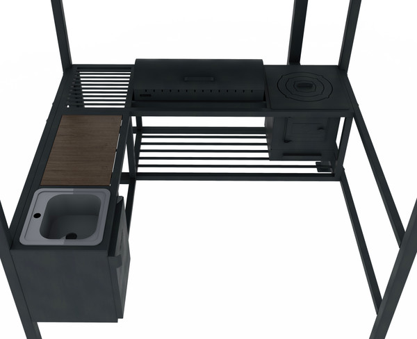 Мангал Grills Мини-комплекс 800 с мойкой- фото4