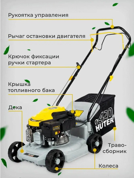 Газонокосилка бензиновая Huter GLM-420 Pro Mpex- фото6