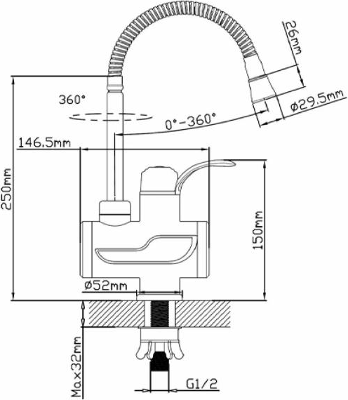 Кран-водонагреватель Potato P0060-6- фото3