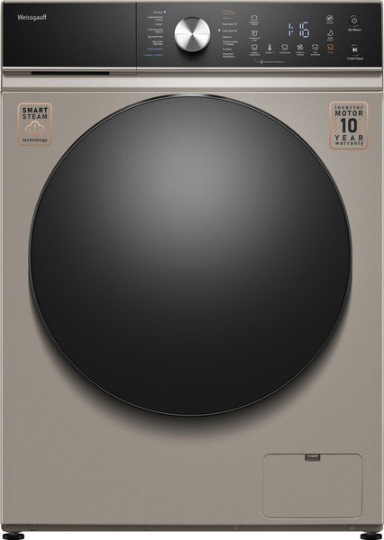Стирально-сушильная машина Weissgauff WMD 61211 D Inverter Steam Champagne- фото