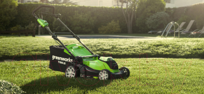 Газонокосилка электрическая Greenworks G40LM41K4- фото10