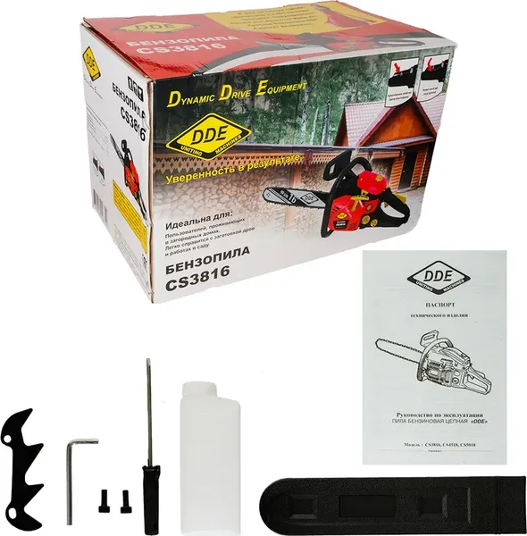 Бензопила цепная DDE CS3816- фото