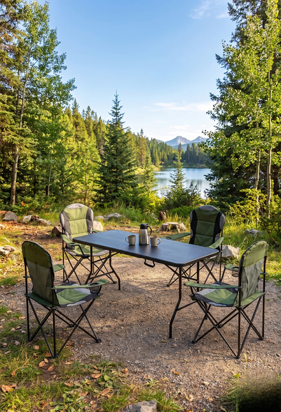 Комплект складной мебели Sundays Garden Стол WD0112 + Кресло ZC-CC102- фото