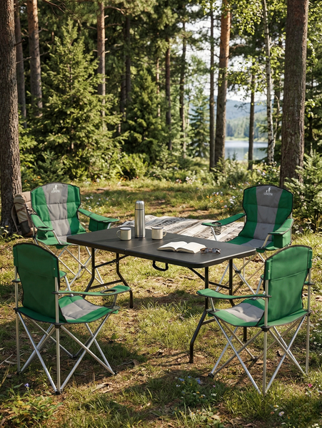 Комплект складной мебели Sundays Garden Стол WD0112 + Кресло Coyote HKC-1003B- фото