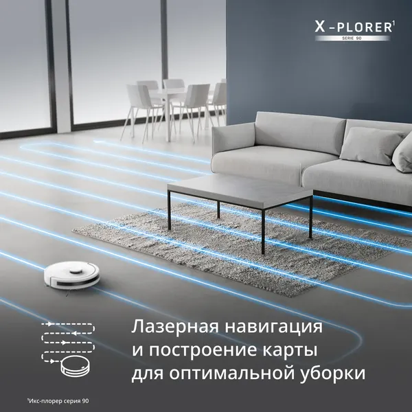 Робот-пылесос Tefal X-plorer Serie 90 Animal & Allergy RG8777WH- фото4