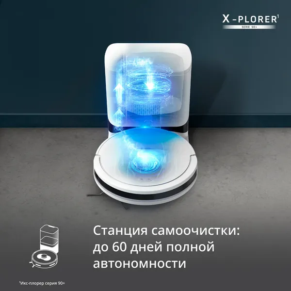 Робот-пылесос Tefal X-plorer Serie 90+ Animal & Allergy RG8797WH- фото4