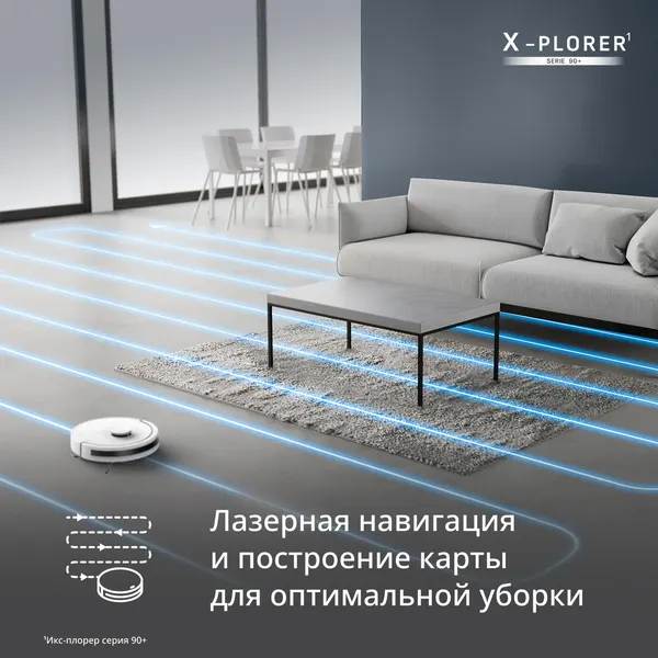 Робот-пылесос Tefal X-plorer Serie 90+ Animal & Allergy RG8797WH- фото5