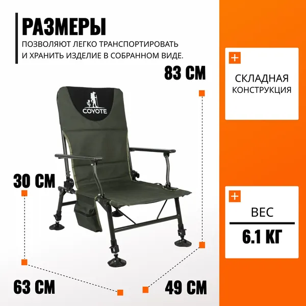 Комплект кресел складных Coyote TOS02- фото8