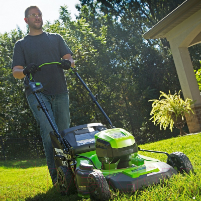 Газонокосилка электрическая Greenworks GD60LM46SP- фото6