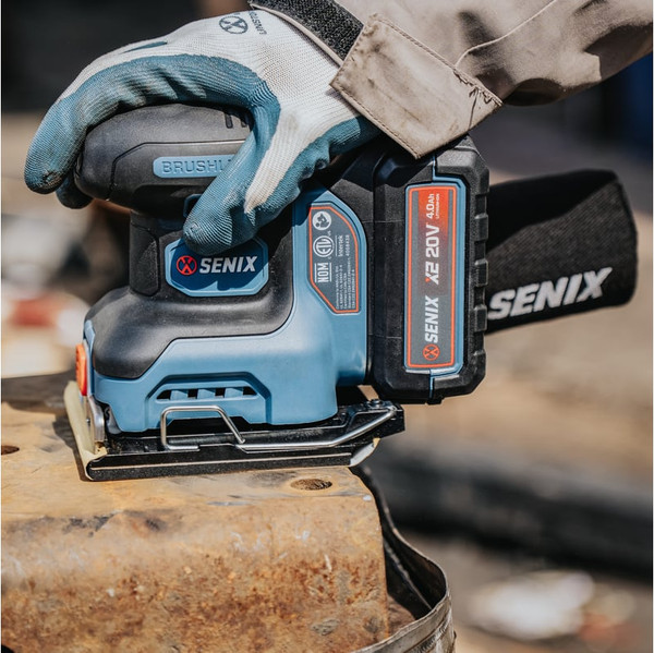 Вибрационная шлифовальная машина Senix X2 20В / PSX2-M2-EU- фото2