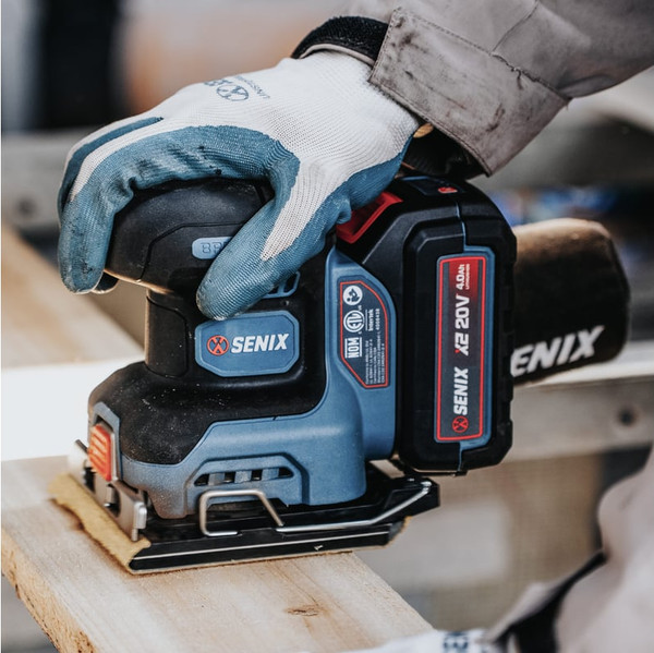 Вибрационная шлифовальная машина Senix X2 20В / PSX2-M2-EU- фото9