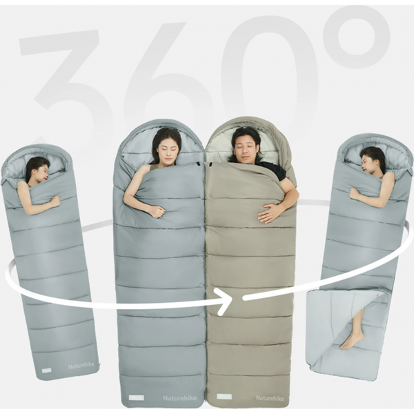 Спальный мешок Naturehike CNK2350WS023 MS500 с капюшоном / 6977465865953- фото6