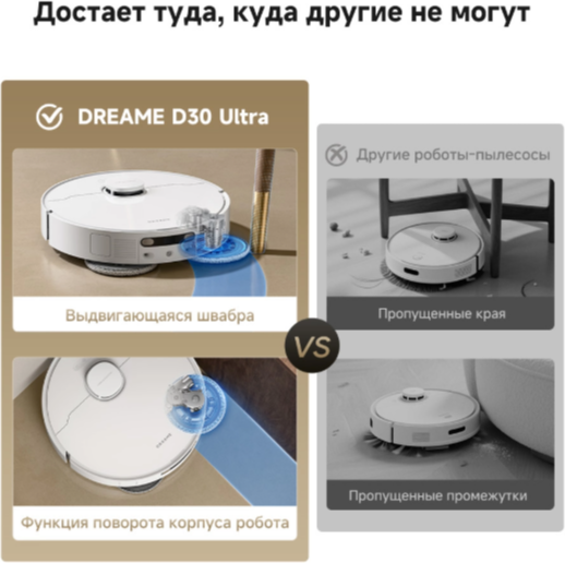 Робот-пылесос Dreame Robot Vacuum D30 Ultra / RTD31TE- фото6