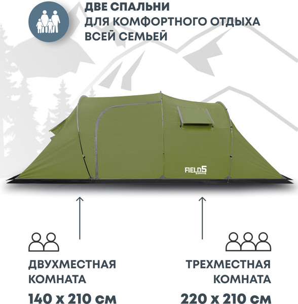 Палатка RSP Outdoor Field 5 / T-FI-5-OLGN- фото4
