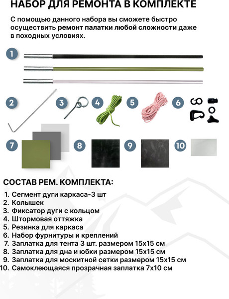 Палатка RSP Outdoor Field 5 / T-FI-5-OLGN- фото6