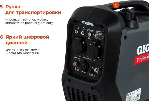 Инверторный генератор Gigant GPIGL-2000- фото5