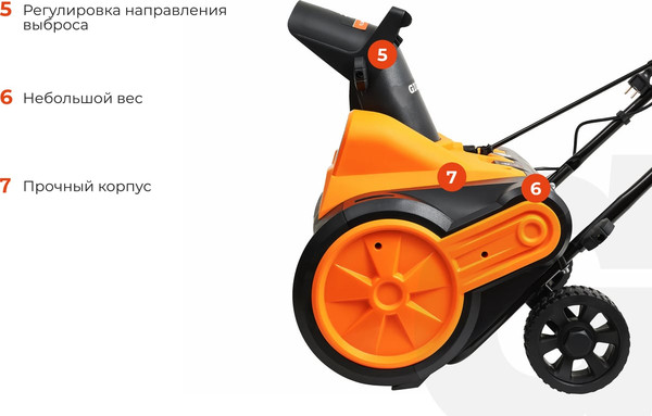 Снегоуборщик электрический Gigant SP-2300-460ES- фото5