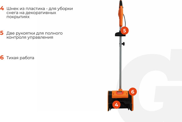Снегоуборщик электрический Gigant SP-1500-280ES- фото5
