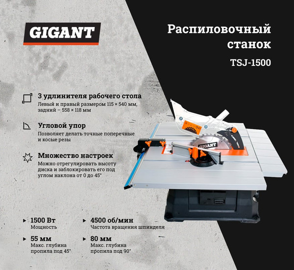 Циркулярный станок Gigant TSJ-1500- фото10